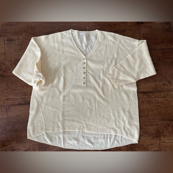 Madewell Asherton Waffle Henley Sweater | NWT | 2X - Picture 4 of 11
